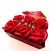 Aranjament Floral Parfumat cu 6 Trandafiri de Sapun  Flori Artizanale Albe DFMiSHOP FreeQⓇ