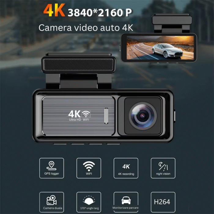 DFMIshopFreeQ Camera auto 3 Camera auto DVR dubla DFMiSHOP FreeQⓇ Model M6