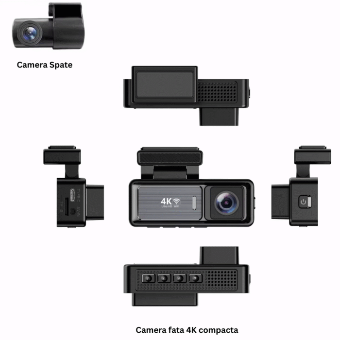 DFMIshopFreeQ Camera auto 4 Camera auto DVR dubla DFMiSHOP FreeQⓇ Model M6