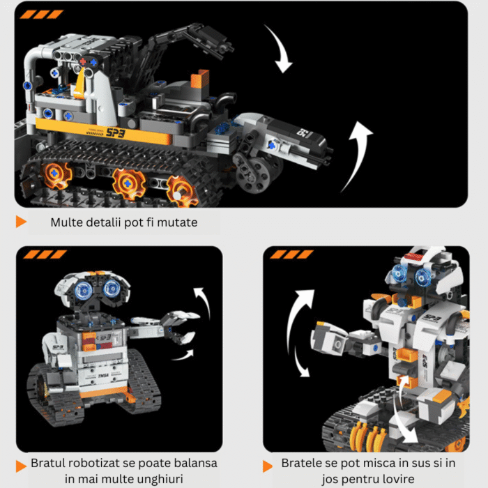 DFMIshopFreeQ Robot 1 Set Constructie Robot 5 in 1 DFMiSHOP FreeQ Ⓡ T2008 Kit STEM