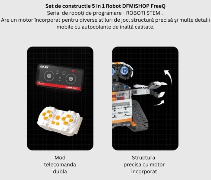 DFMIshopFreeQ Robot 4 Set Constructie Robot 5 in 1 DFMiSHOP FreeQ Ⓡ T2008 Kit STEM