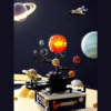 Set Constructie Sistem Solar Si Nava Spatiala DFMiSHOP FreeQ Ⓡ T5002 Kit STEM