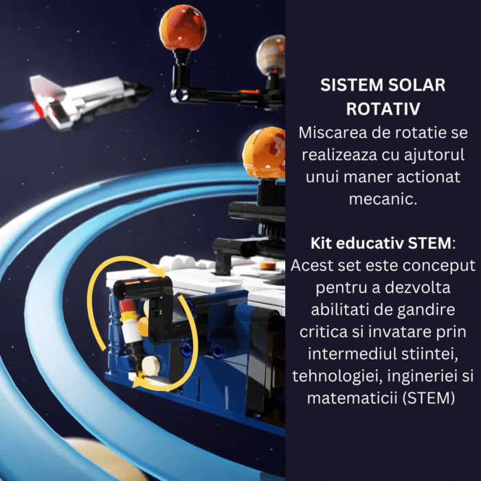 DFMIshopFreeQ Sitem Solar 1 Set Constructie Sistem Solar Si Nava Spatiala DFMiSHOP FreeQ Ⓡ T5002 Kit STEM