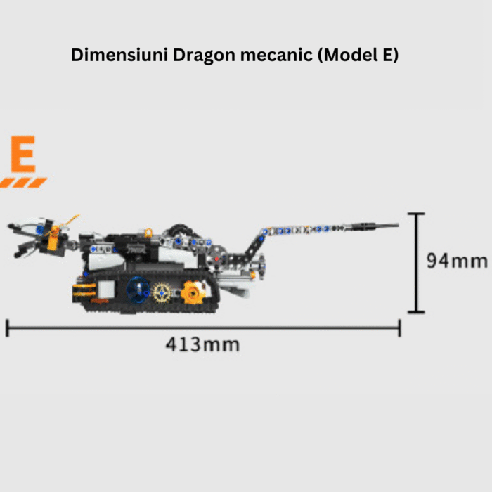 Dimensiuni Dragon mecanic (Model E) (1) Set Constructie Robot 5 in 1 DFMiSHOP FreeQ Ⓡ T2008 Kit STEM