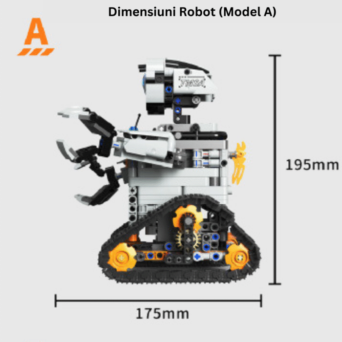 Dimensiuni Robot (Model A) Set Constructie Robot 5 in 1 DFMiSHOP FreeQ Ⓡ T2008 Kit STEM