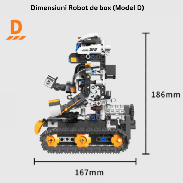 Dimensiuni Robot de box (Model D) Set Constructie Robot 5 in 1 DFMiSHOP FreeQ Ⓡ T2008 Kit STEM