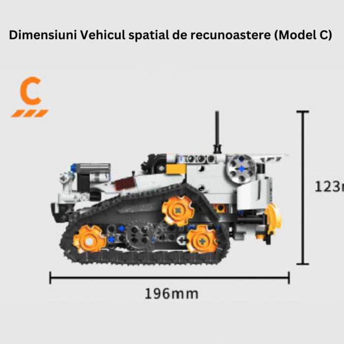 Dimensiuni Vehicul spatial de recunoastere (Model C) Set Constructie Robot 5 in 1 DFMiSHOP FreeQ Ⓡ T2008 Kit STEM