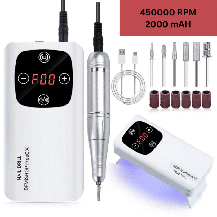 V 450000 RPM 2000 mAH Freza unghii Multifunctionala DFMiSHOP FreeQⓇ 3 in 1, model V3