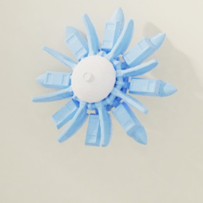 DFMiShop FreeQ 4 (2) Set de Constructie Winter Ice Flower DFMiSHOP FreeQ Ⓡ, T6006, Buchet decorativ, Copii 8-14+, Kit DIY 591 Piese, design floral de iarna, ABS premium, albastru
