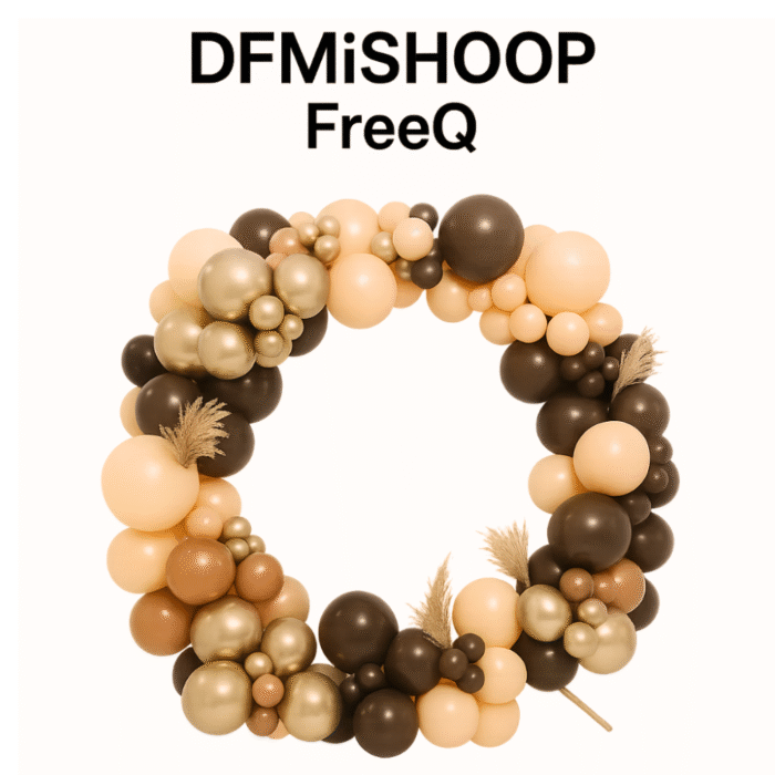 Set Baloane Decorative DFMiSHOP FreeQⓇ PD0041, Calitate superioara, Decor petreceri si evenimente, 132 piese, Material latex, Marimi 5", 10", 12", Maro, Caramiziu, Auriu